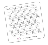 T178 || 40 Triangle Week Number Stickers
