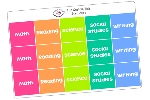 T83 || Teacher Header Side Bar Stickers