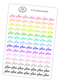 A13 || Hand-Lettered Plan Stickers
