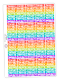PP13 || 280 Custom Watercolor Plum Paper Teacher Planner Stickers