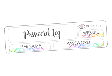 P32 || Petals Passwords Log Stickers