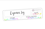 P35 || Petals Expenses Log Stickers