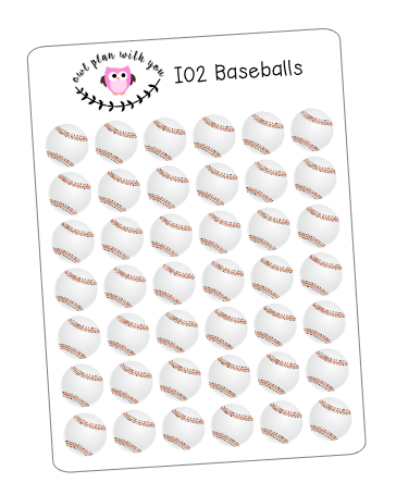 I02 || 42 Baseball Icon Stickers