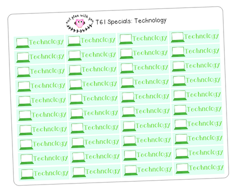 T61 || 40 Technology Stickers