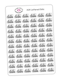 A04 || Hand-Lettered Data Stickers