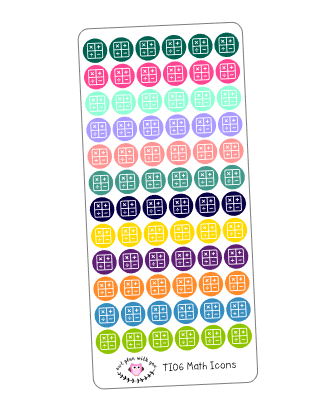 TI06 || 72 Math Operation Icon Stickers