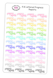 A16 || Hand-Lettered Progress Reports Stickers