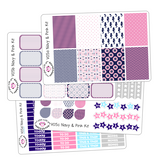 V05 || Navy and Pink Vertical Planner Kit