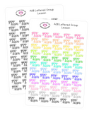 A08 || Hand-Lettered Group Lesson Stickers