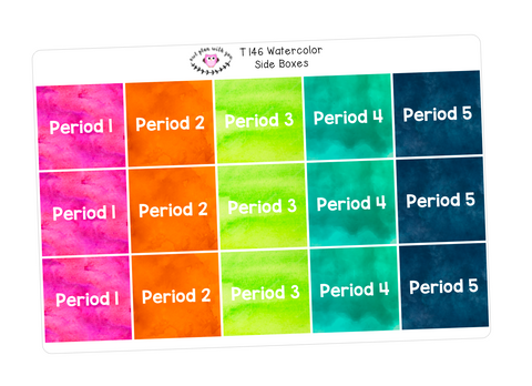 T146 || Watercolor Teacher Header Side Bar Stickers