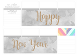 T128 || Watercolor New Year Full Day Stickers