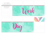 T144 || Watercolor Work Day Full Day Stickers