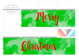 T131 || Watercolor Merry Christmas Full Day Stickers