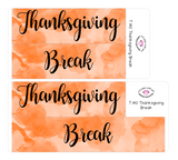 T140 || Watercolor Thanksgiving Break Full Day Stickers
