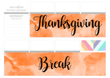 T140 || Watercolor Thanksgiving Break Full Day Stickers