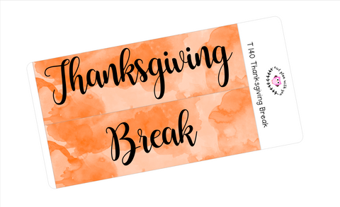 T140 || Watercolor Thanksgiving Break Full Day Stickers
