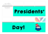 T19 || Owl Presidents Day Full Day Stickers