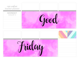 T127 || Watercolor Good Friday Full Day Stickers