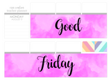 T127 || Watercolor Good Friday Full Day Stickers