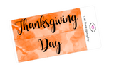 T141 || Watercolor Thanksgiving Day Full Day Stickers