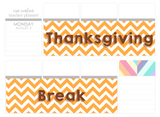 T24 || Chevron Thanksgiving Break Full Day Stickers