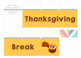 T24 || Owl Thanksgiving Break Full Day Stickers
