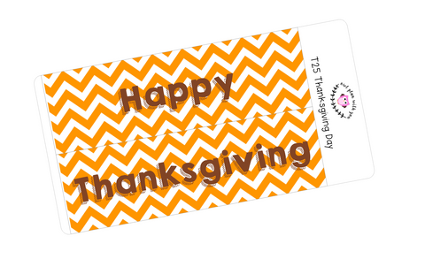 T25 || Chevron Thanksgiving Full Day Stickers