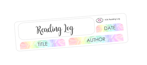 K34 || Kaleidoscope Reading Log Stickers