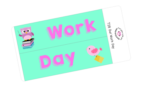 T28 || Owl Work Day Full Day Stickers
