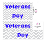 T26 || Chevron Veterans Day Full Day Stickers