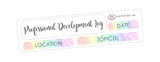 K33 || Kaleidoscope Professional Development Log Stickers