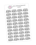 A02 || Hand-Lettered Classroom Lesson Stickers