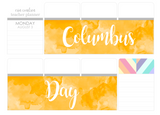 T122 || Watercolor Columbus/Indigenous Peoples Day Full Day Stickers