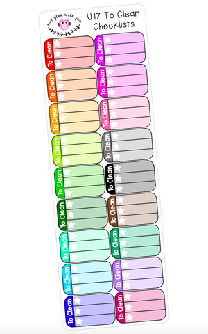 U17 || 18 To Clean Half Box Stickers