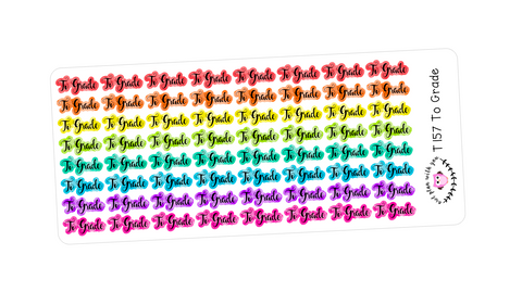 T157 || 64 Rainbow To Grade Stickers