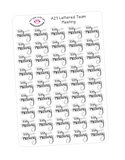 A23 || Hand-Lettered Team Meeting Stickers