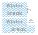 T27 || Chevron Winter Break Full Day Stickers