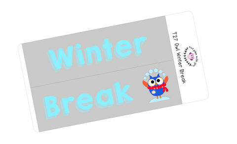 T27 || Owl Winter Break Full Day Stickers