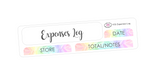 K35 || Kaleidoscope Expenses Log Stickers