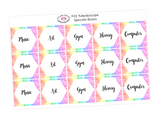 K02 || 45 Custom Kaleidoscope Specials Box Stickers