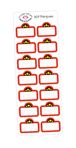 S09 || 14 Movie Marquee Stickers