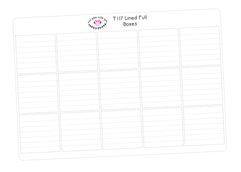 T117 || 15 Lined Full Boxes for ECTP