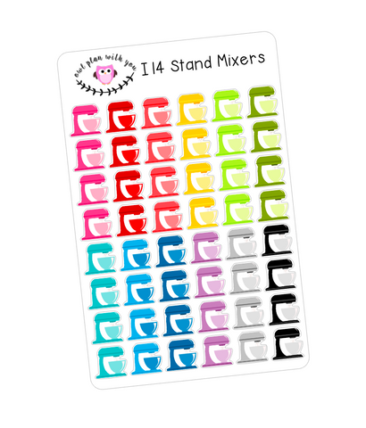 I14 || 48 Stand Mixer Stickers