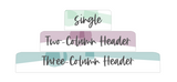 C01 || Craft Paper Teacher Planner Header Stickers
