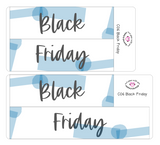 C06 || Craft Paper Black Friday Full Day Stickers