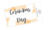 C07 || Craft Paper Columbus/Indigenous Peoples Day Full Day Sticker