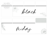 F06 || Floral Black Friday Full Day Stickers