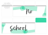 C19 || Craft Paper No School Full Day Stickers