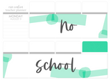 C19 || Craft Paper No School Full Day Stickers