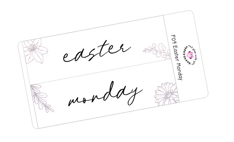 F09 || Floral Easter Monday Full Day Stickers